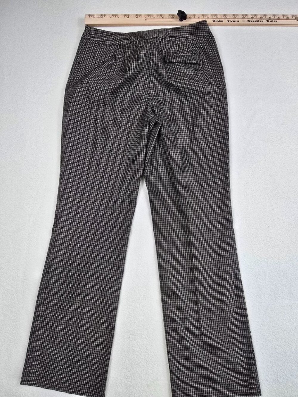 Ann Taylor Loft Checked Black & Beige Dress Pants Size 6 - Picture 4 of 4